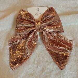 Lovisa Rose Gold Sequin Hair Bow